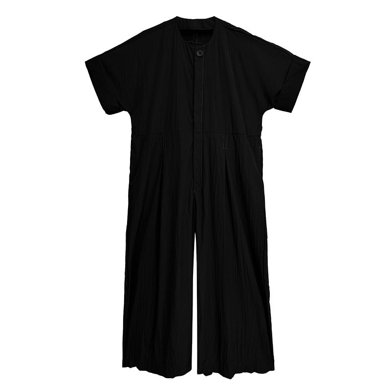 Buttoned Cargo Sleeved Summer Overalls - Women’s overall