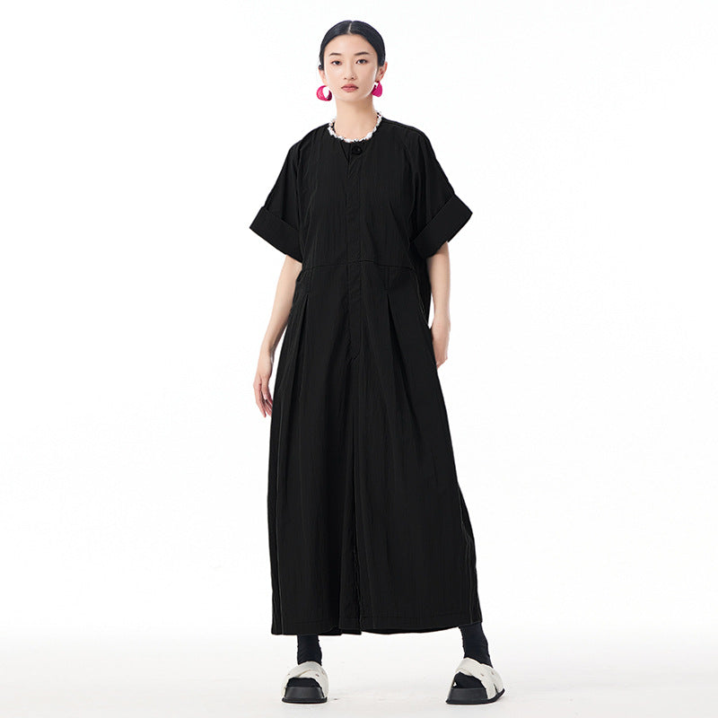 Buttoned Cargo Sleeved Summer Overalls - Women’s overall