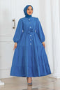 Layered Modest Dress with Button Detail – NEOMODEST product image 3