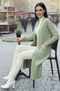 Buttoned Sleeve Ribbed Knit Cardigan | Mint – NEOMODEST product image 1