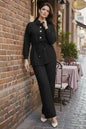 Buttoned Two-piece Set | Black – NEOMODEST product image 1