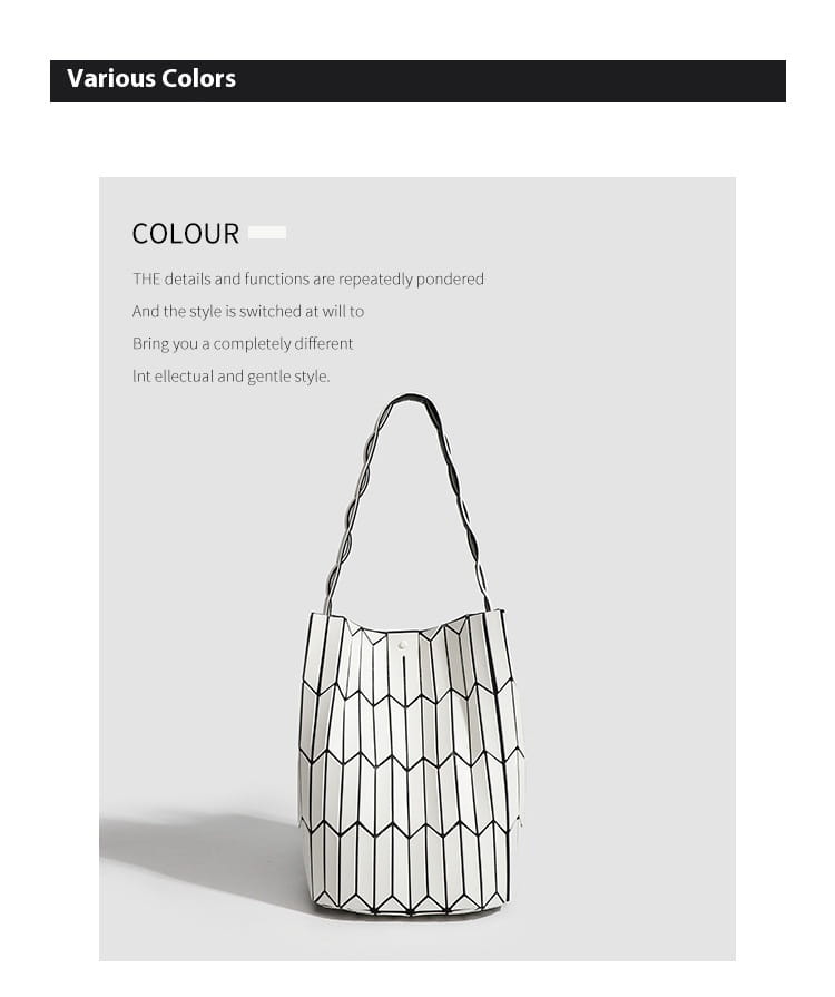 Geometric Rhombus Colour Matching Shoulder Bag