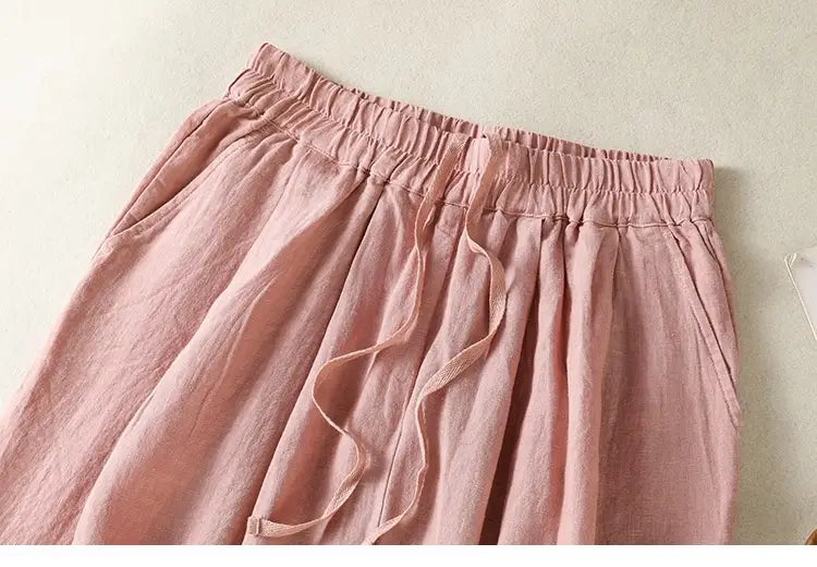 Women’s Wide Leg Cotton Linen Summer Pants