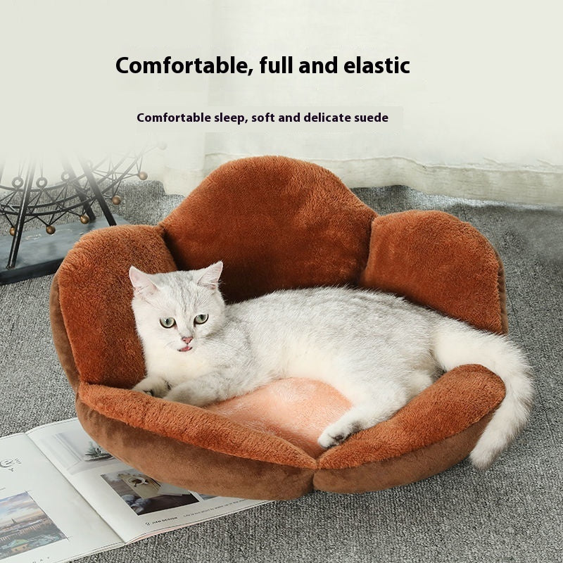 Paw Shaped Pet Bed - All Season Comfort