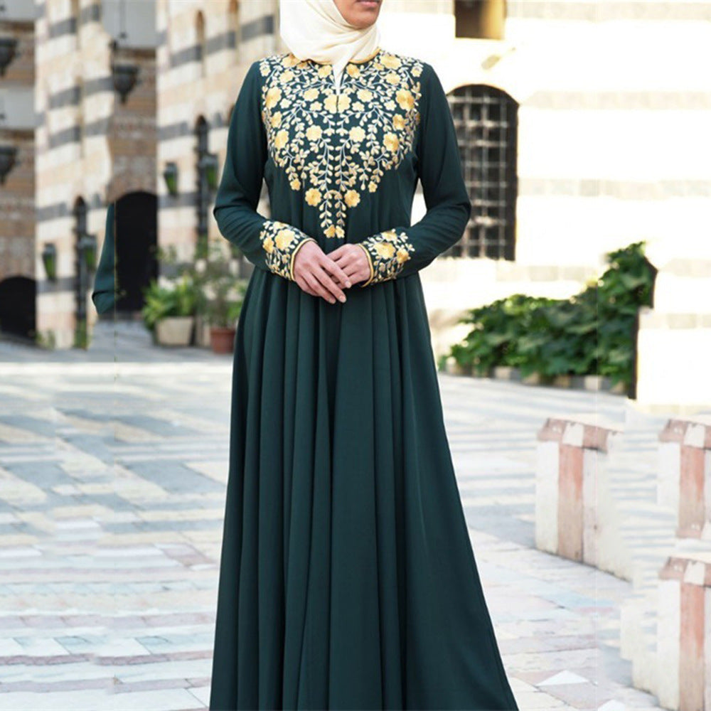 Women's Ethnic Style Long Robe Dress, Modest Clothing, Modest Evening Dress