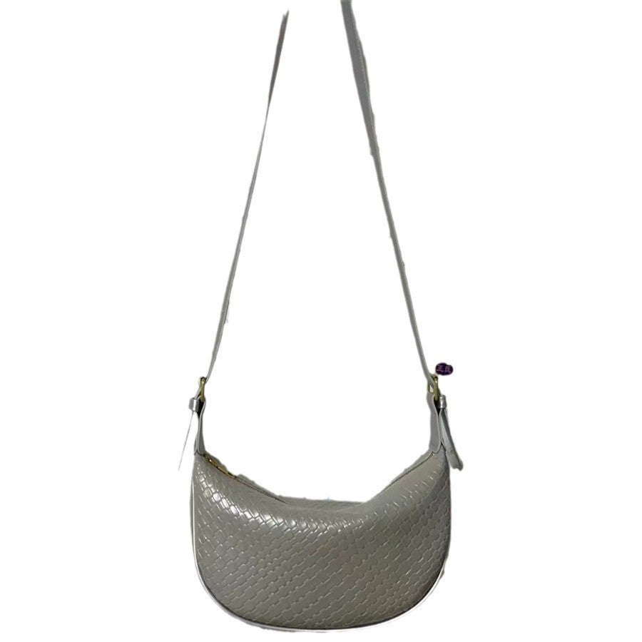 Casual Crossbody Shoulder Bag - Silver - Bag