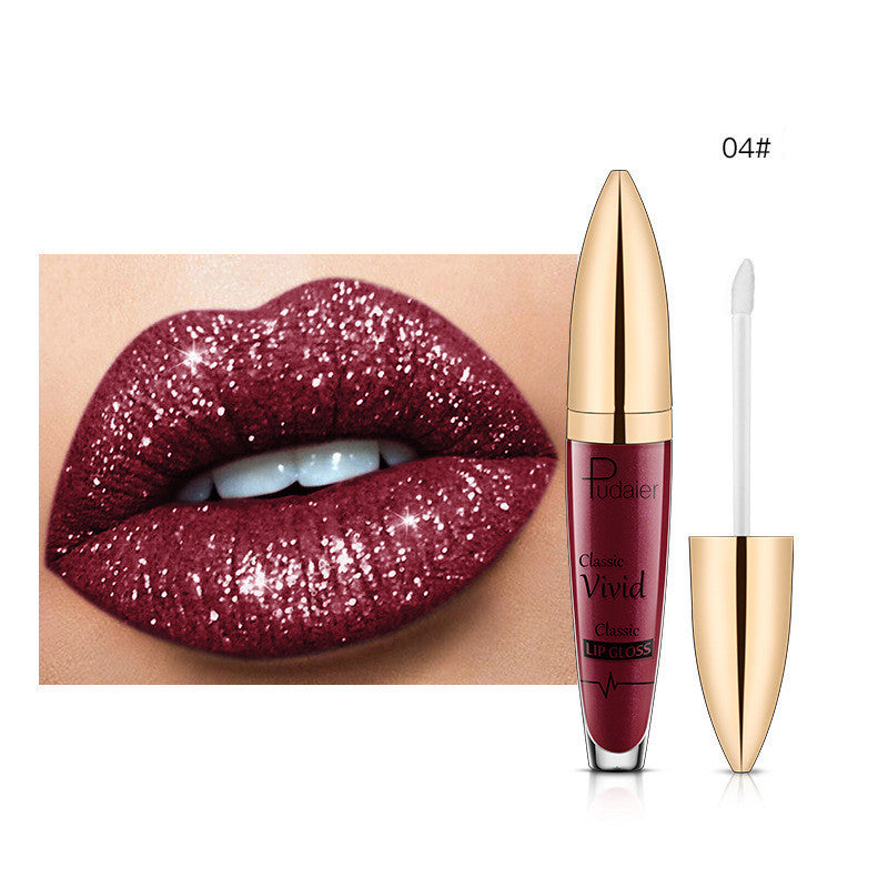 Pudaier Glitter Flip Matt Schimmer Lipgloss