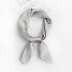 Women's Silk Satin Square Scarf, Decorative Silk Bandana, Solid Colour Hair Scarf