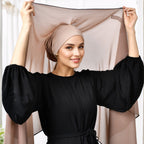 Chiffon Magnetic Buckle Fixed Anti-drop Hijab - Hijab
