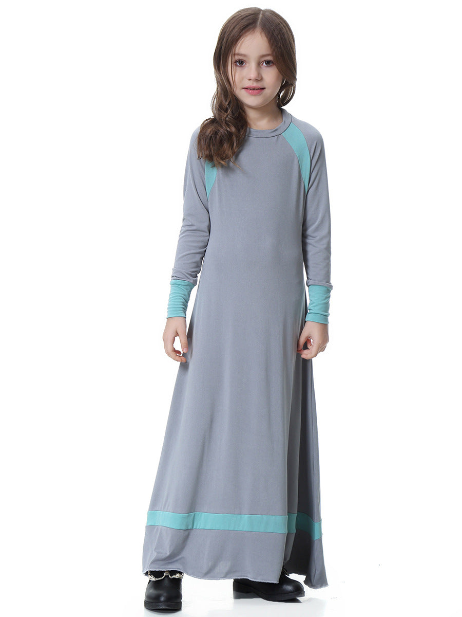 Children’s Abaya Dress Long-sleeved Modest Dress for Girls Kids’ Modest Dress - Children’s Abaya Dress