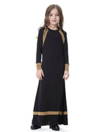 Children’s Abaya Dress Long-sleeved Modest Dress for Girls Kids’ Modest Dress - Black / XXXL - Children’s Abaya Dress
