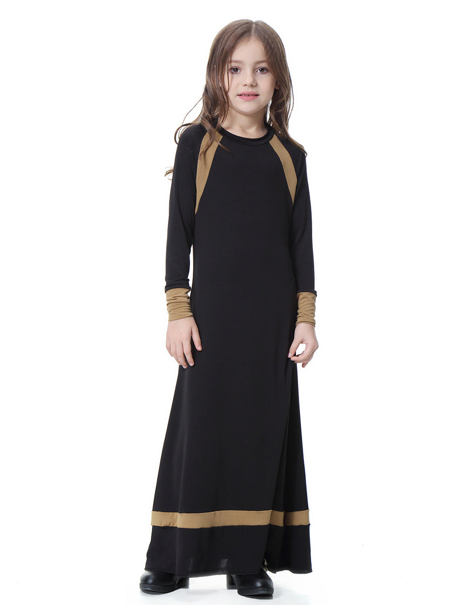 Children’s Abaya Dress Long-sleeved Modest Dress for Girls Kids’ Modest Dress - Black / XXXL - Children’s Abaya Dress