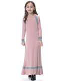 Children’s Abaya Dress Long-sleeved Modest Dress for Girls Kids’ Modest Dress - Pink / XL - Children’s Abaya Dress