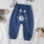 Children’s Animal Print Spring And Summer Pants - Blue / 100 - Children’s Bottoms