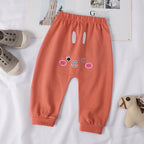 Children’s Animal Print Spring And Summer Pants - Orange Red / 100 - Children’s Bottoms