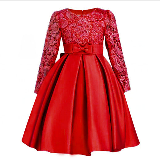 Children’s Flower Girl Dress - Red / 110cm - Children’s flower girl dress