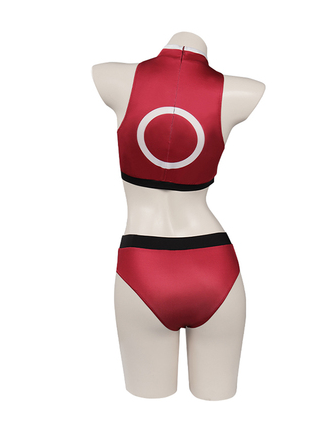 Chinese Style Red Swimsuit - Swimwear Set