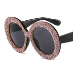 Classic Handmade Diamond Sunglasses - Black powder