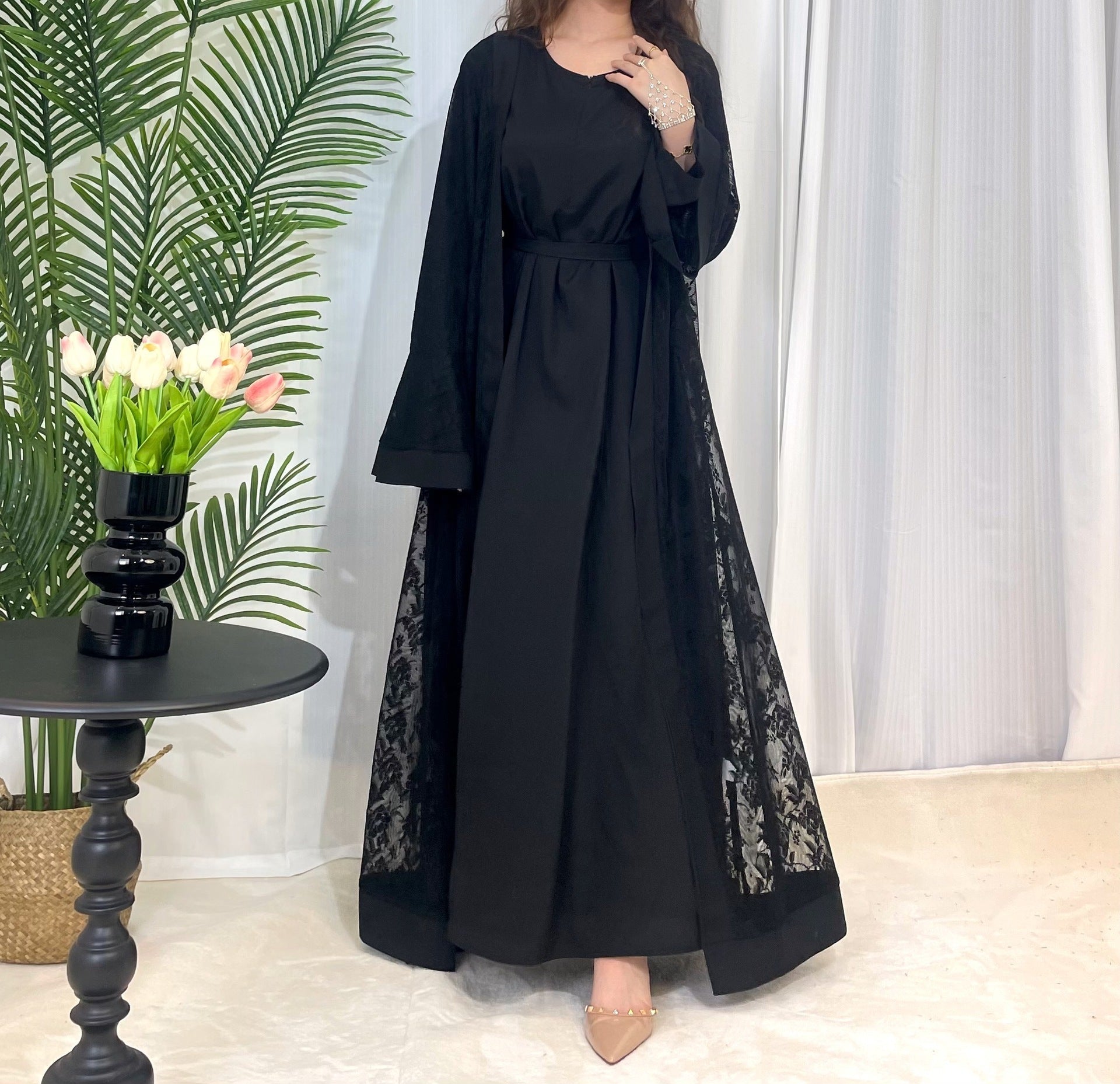 Corporate Abaya-Modest Office Outfit - Black / L - Abaya