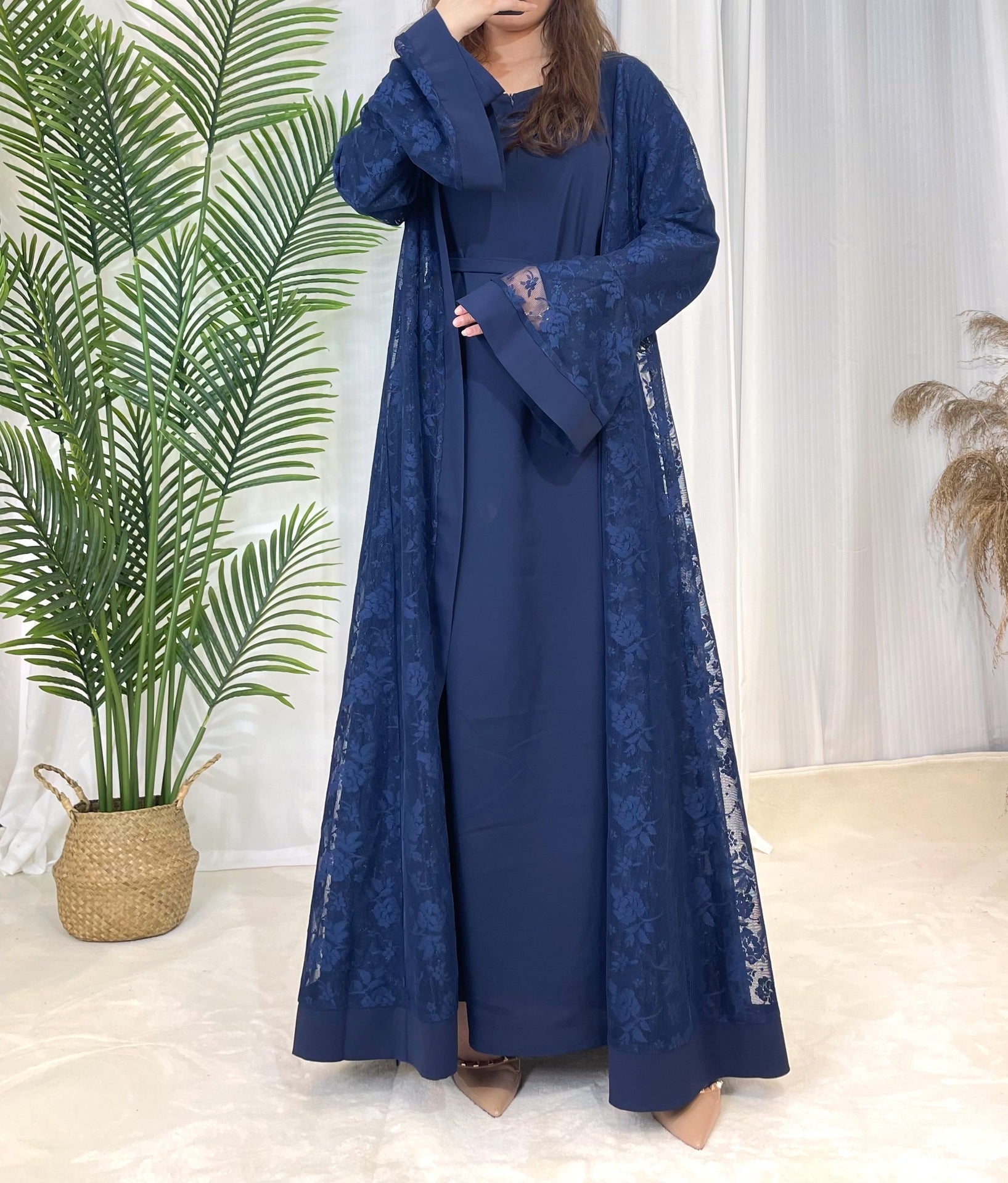 Corporate Abaya-Modest Office Outfit - Blue / L - Abaya