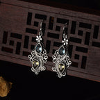 Creative Flower Drop Pear-shaped Earrings - CR6449 Earrings - Earrings