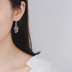 Creative Flower Drop Pear-shaped Earrings - CR6449 Earrings - Earrings