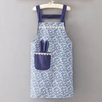 Cute Rabbit Ears Korean Style Cooking Apron - Blue