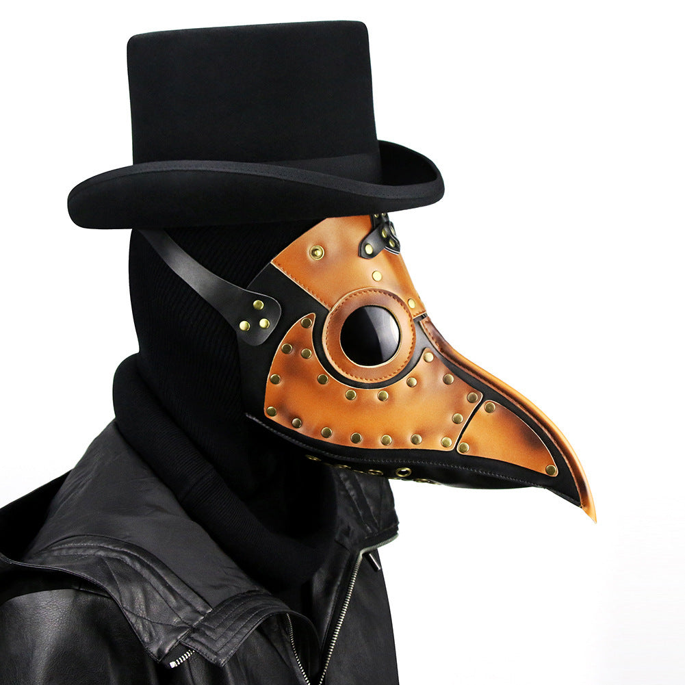 Plague Doctor Bird Beak Mask | Premium PU Leather Costume Accessory