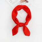 Women's Silk Satin Square Scarf, Decorative Silk Bandana, Solid Colour Hair Scarf
