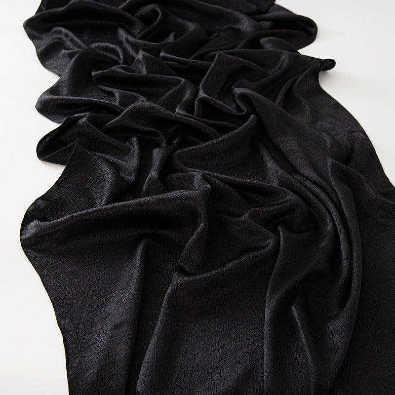 Crinkled Satin Scarf | Luxe Headscarf & Shawl