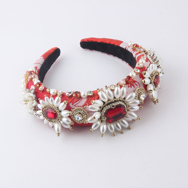 Baroque Pearl & Rhinestone Headband