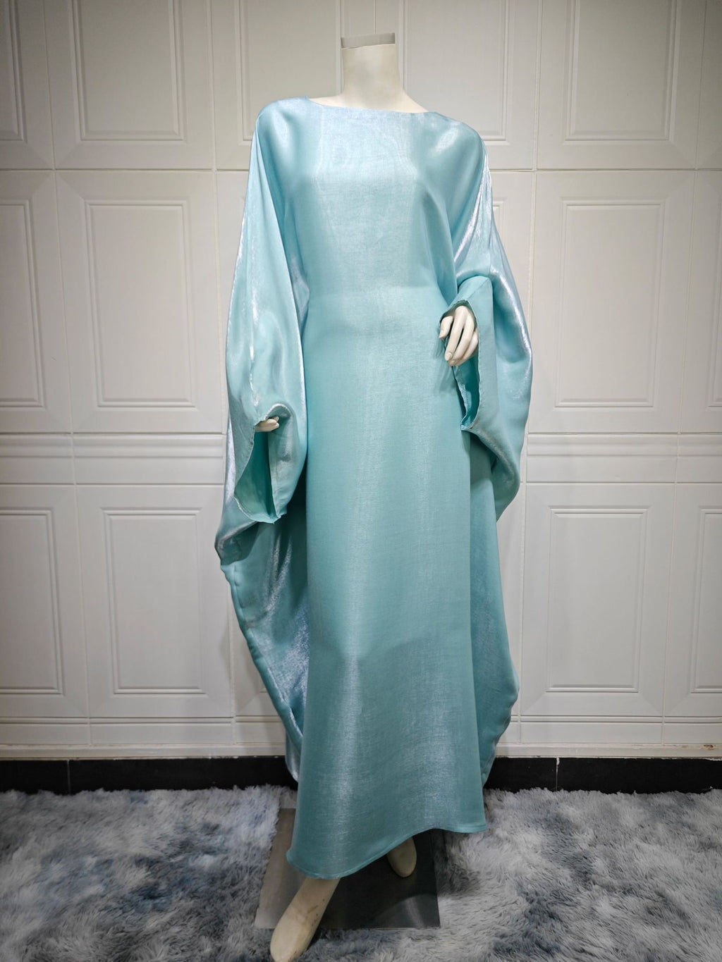 Silk Shimmer Abaya Cape - Middle Eastern Cinched Modest Fashion