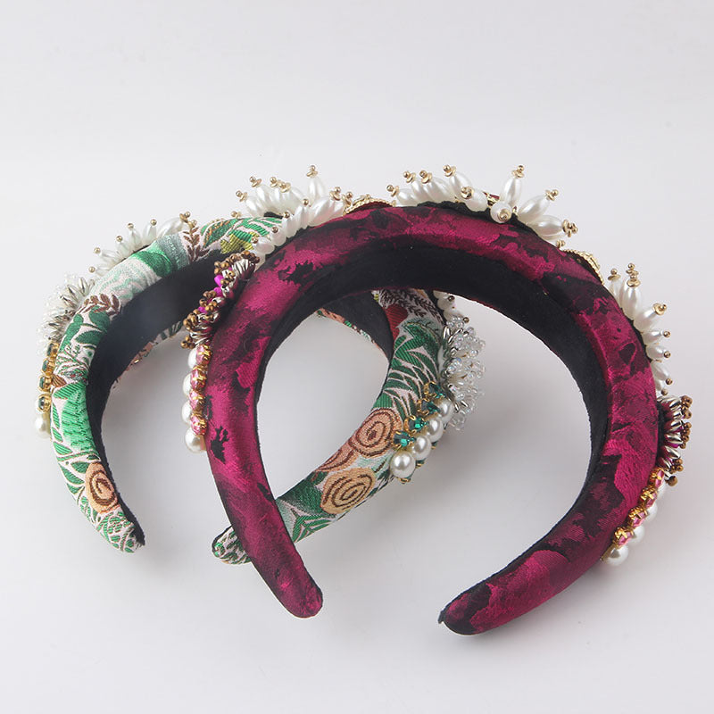 Baroque Pearl & Rhinestone Headband