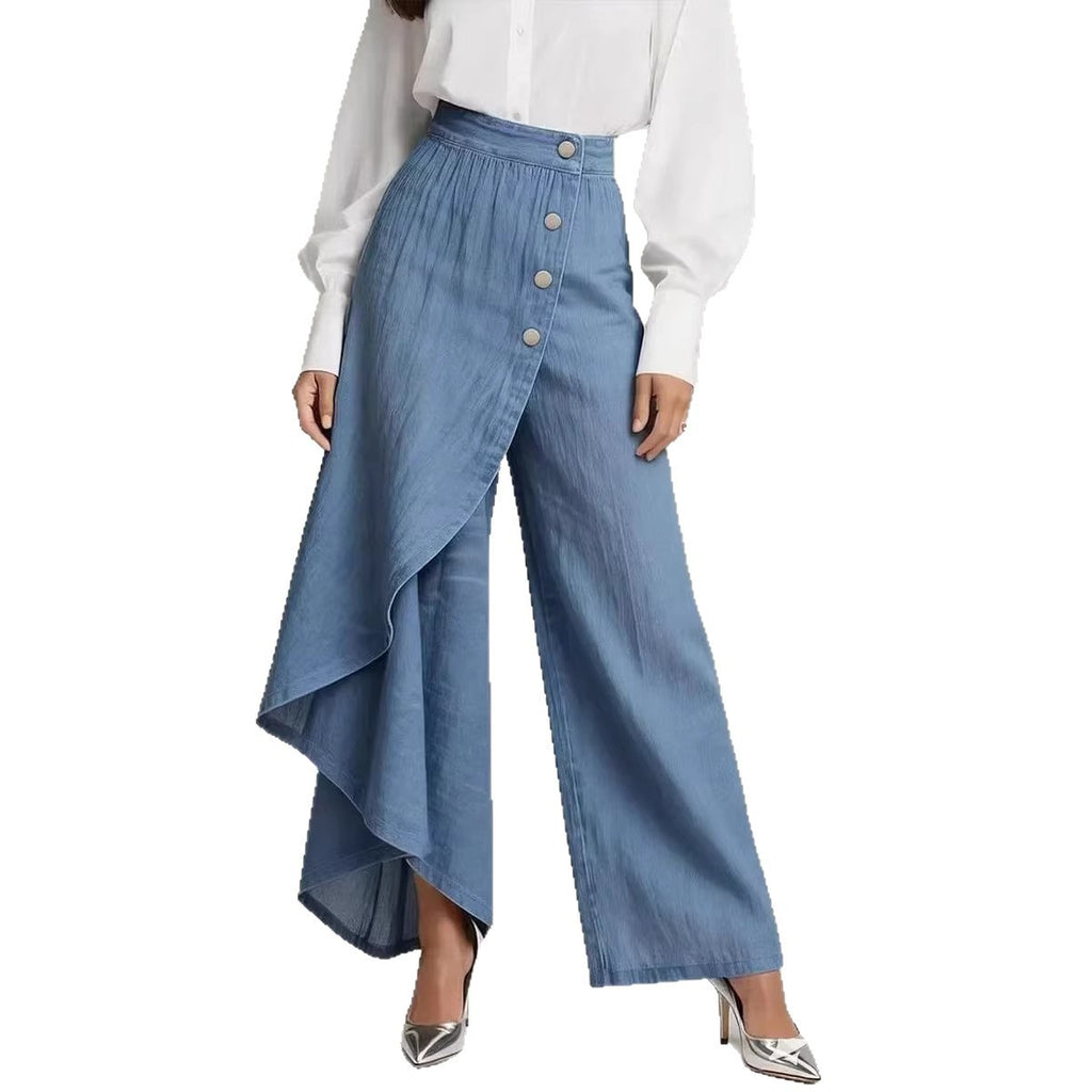 Women's Casual Denim-Style Pants | Premium Modest Fashion