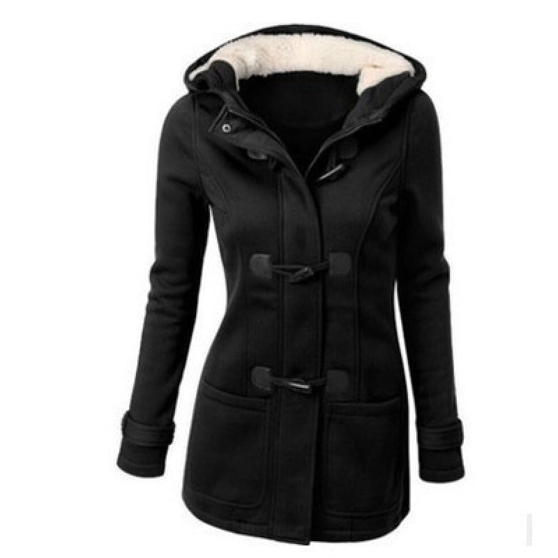 Premium Hooded Cotton-Padded Jacket - Women's Warm Sweater Coat