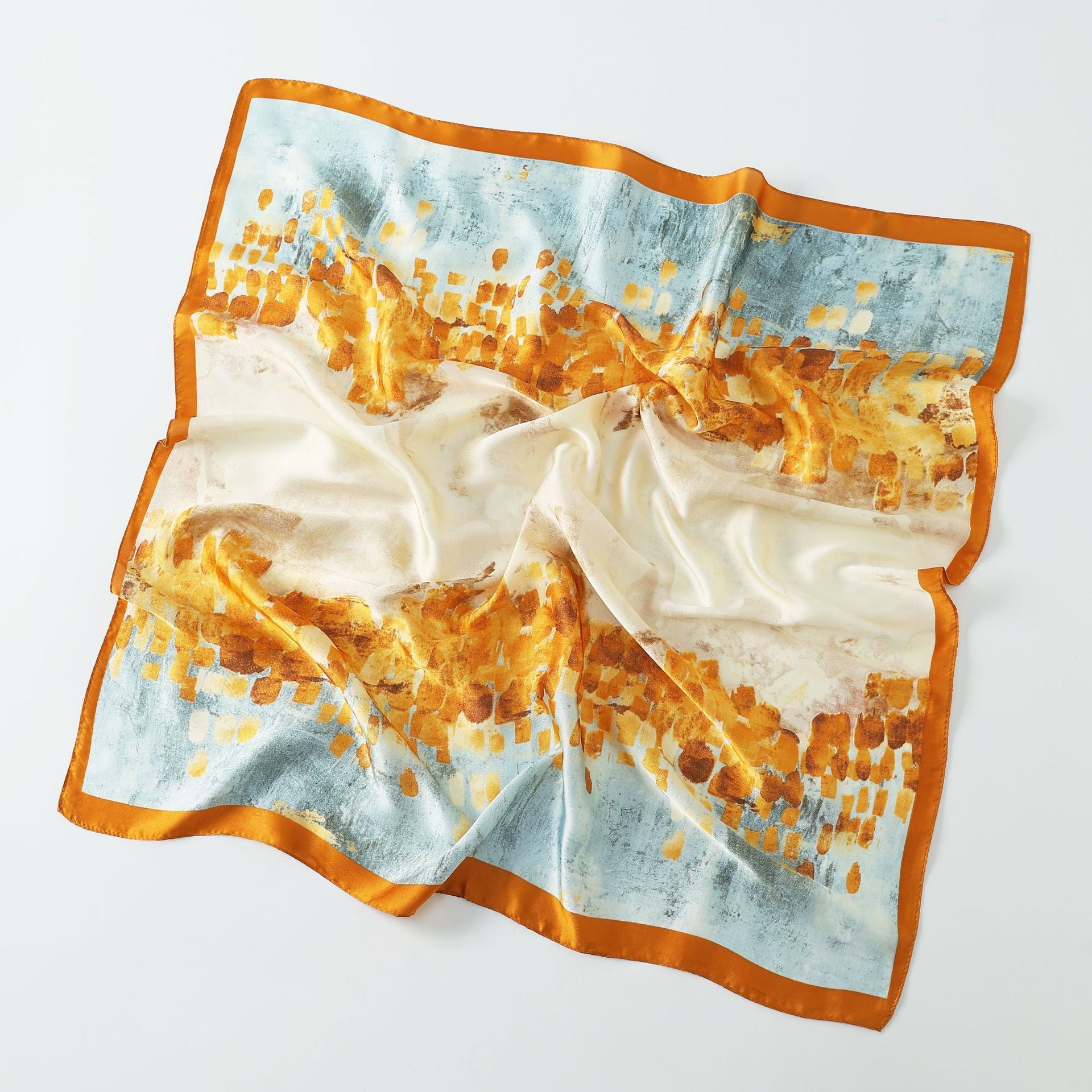 Women's Luxury Mulberry Silk Scarf , Printed Square Scarf, Bandana