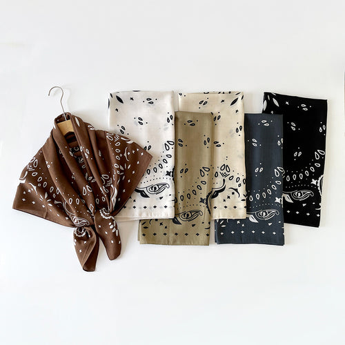 Paisley Silk Square Scarf | 90x90cm Luxury Herringbone