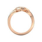 Diamond Peach Heart Rose Gold Ring - Rose Gold Ring