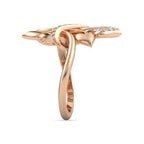 Diamond Peach Heart Rose Gold Ring - Rose Gold Ring