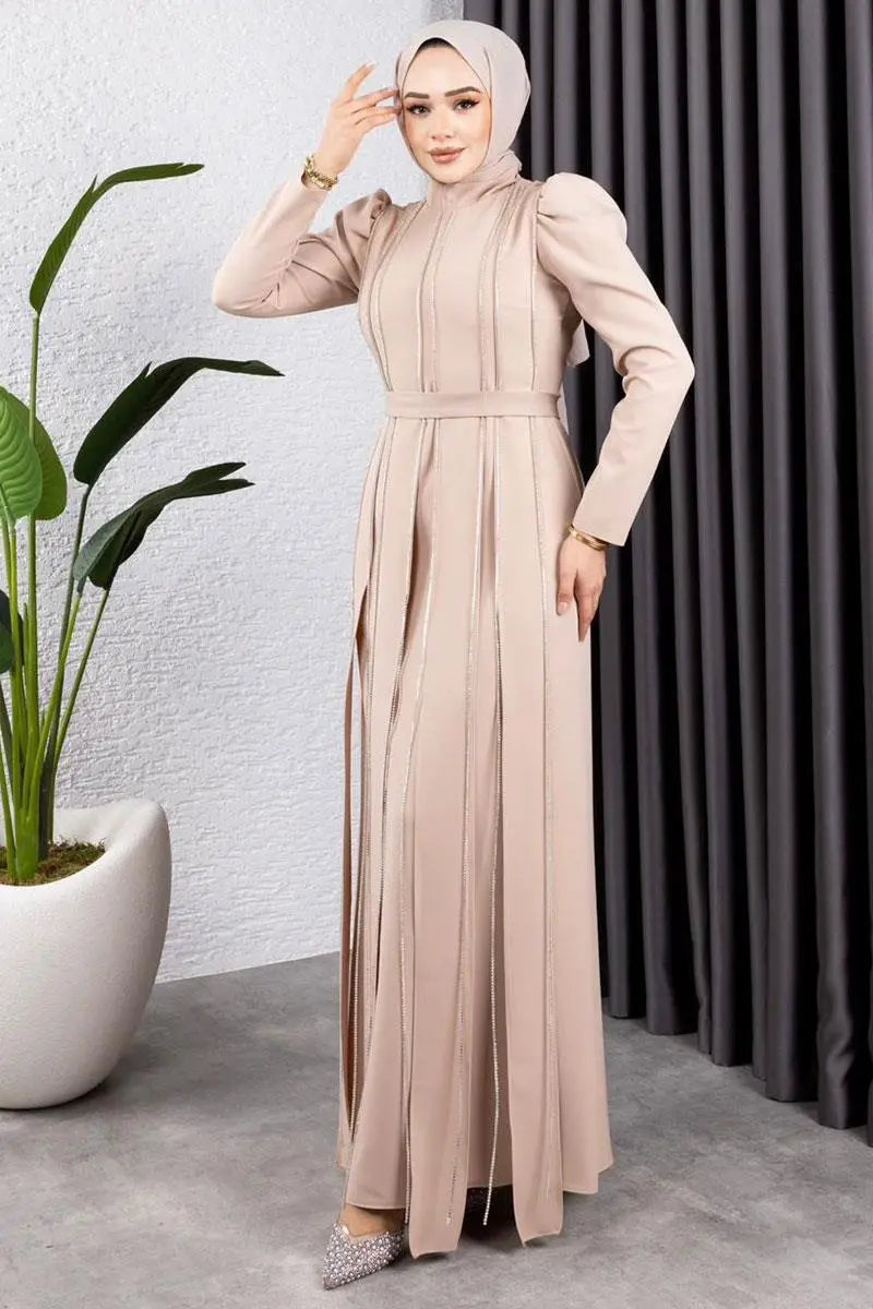 Mec Diamond Stone Evening Dress