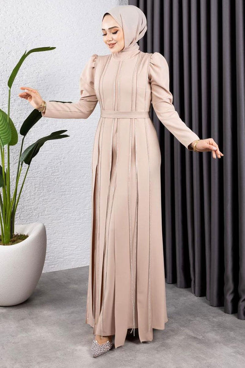 Mec Diamond Stone Evening Dress