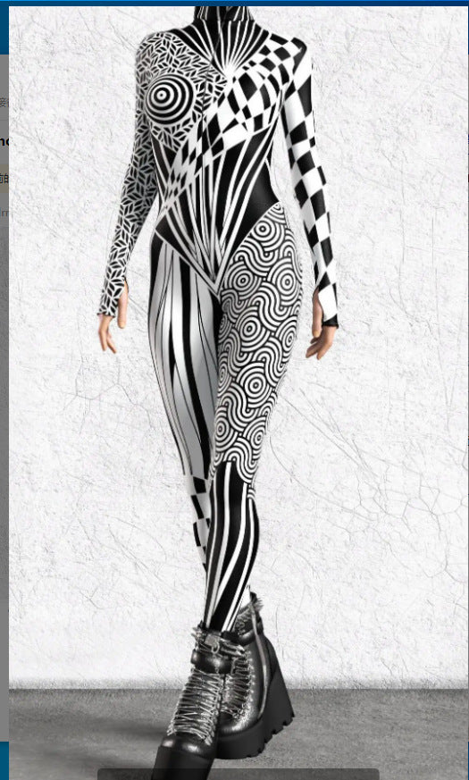 Digital Printing One-piece Play Costume - Pattern 9 / 2XL - Costume