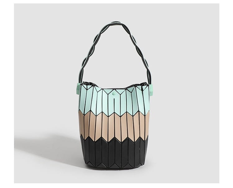 Geometric Rhombus Colour Matching Shoulder Bag