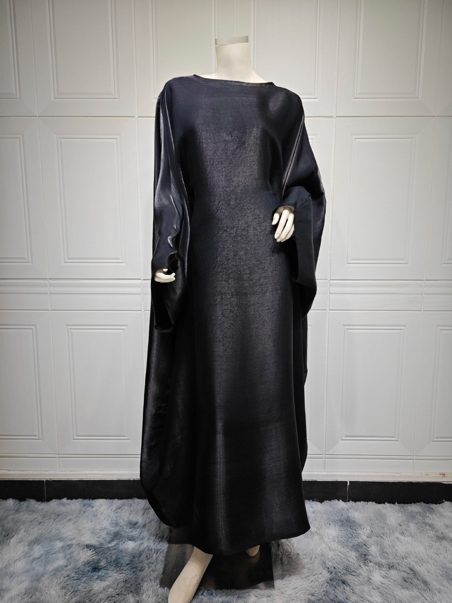 Silk Shimmer Abaya Cape - Middle Eastern Cinched Modest Fashion