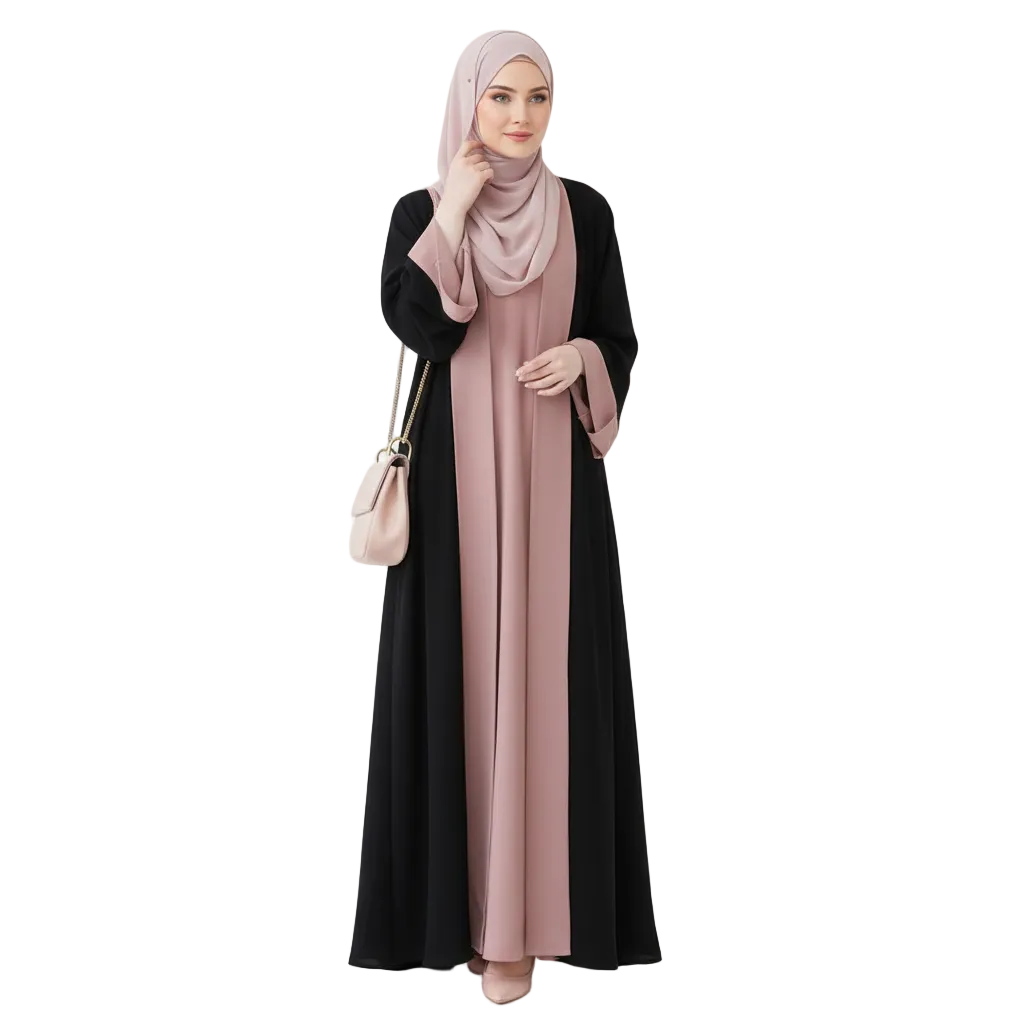 Patchwork Relaxed Fit Abaya