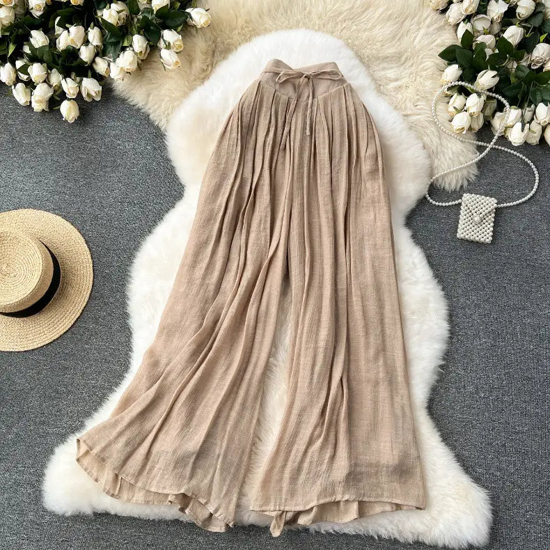 Girls’ Lightweight High Waist Chiffon Pants