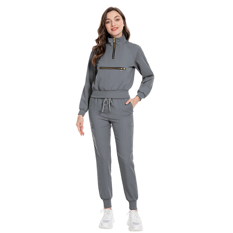 Women's Premium Jogging Suit - Stretch Nurse Style Tracksuit Set