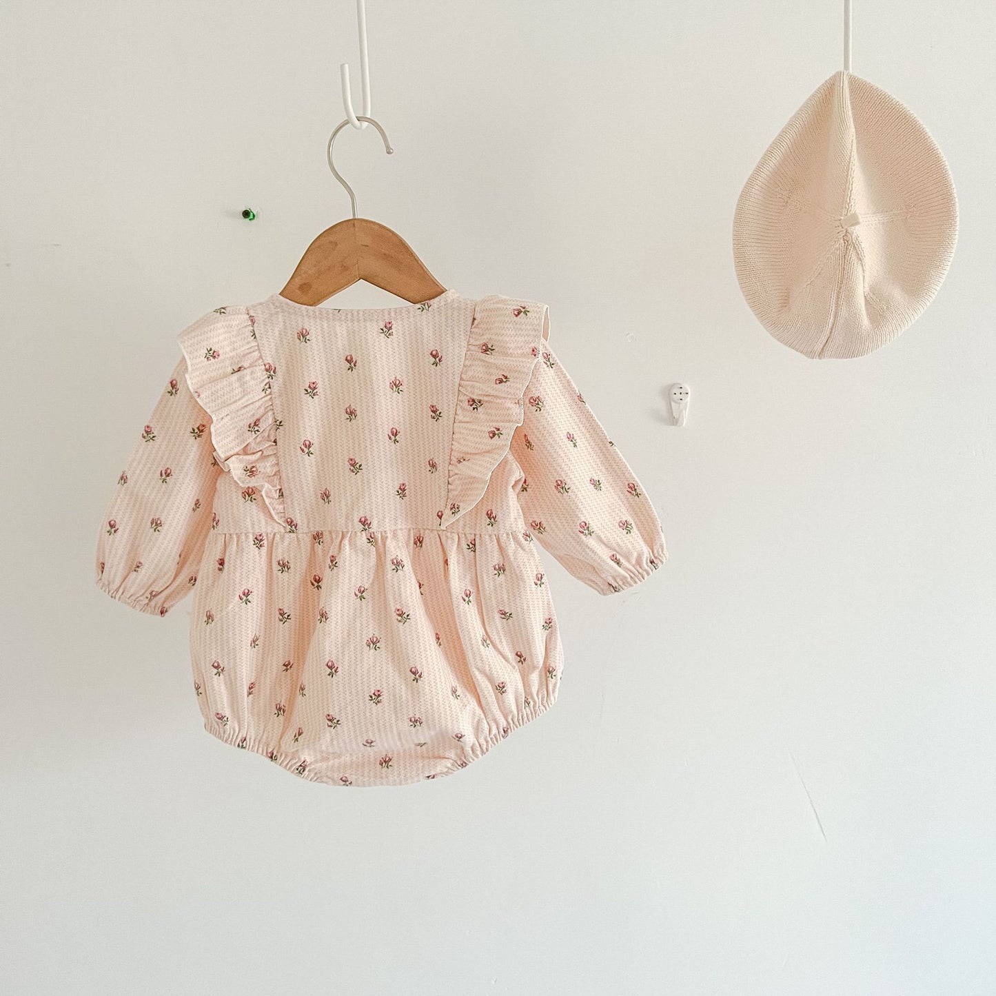 Kids' Summer Clothes, Baby Girl's Floral Long-sleeved Romper
