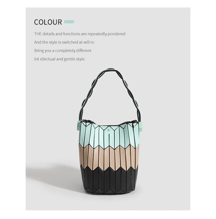 Geometric Rhombus Colour Matching Shoulder Bag