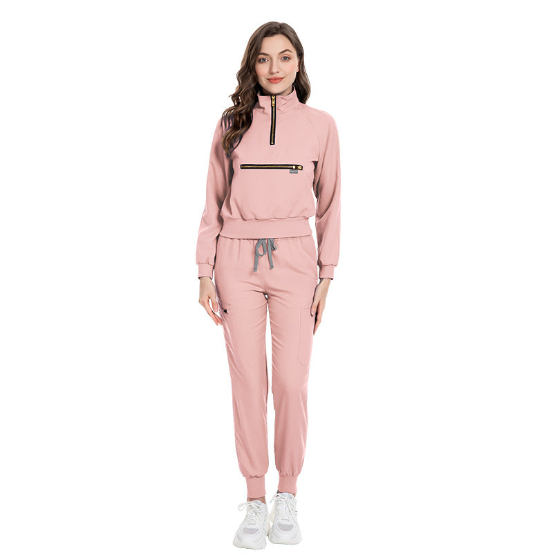 Women's Premium Jogging Suit - Stretch Nurse Style Tracksuit Set